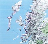 a kaart 2019  Onze route Oban - buiten Hebriden - Westkust - Oban.