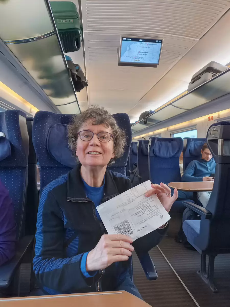 In de trein naar Hamburg