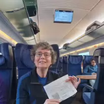 In de trein naar Hamburg