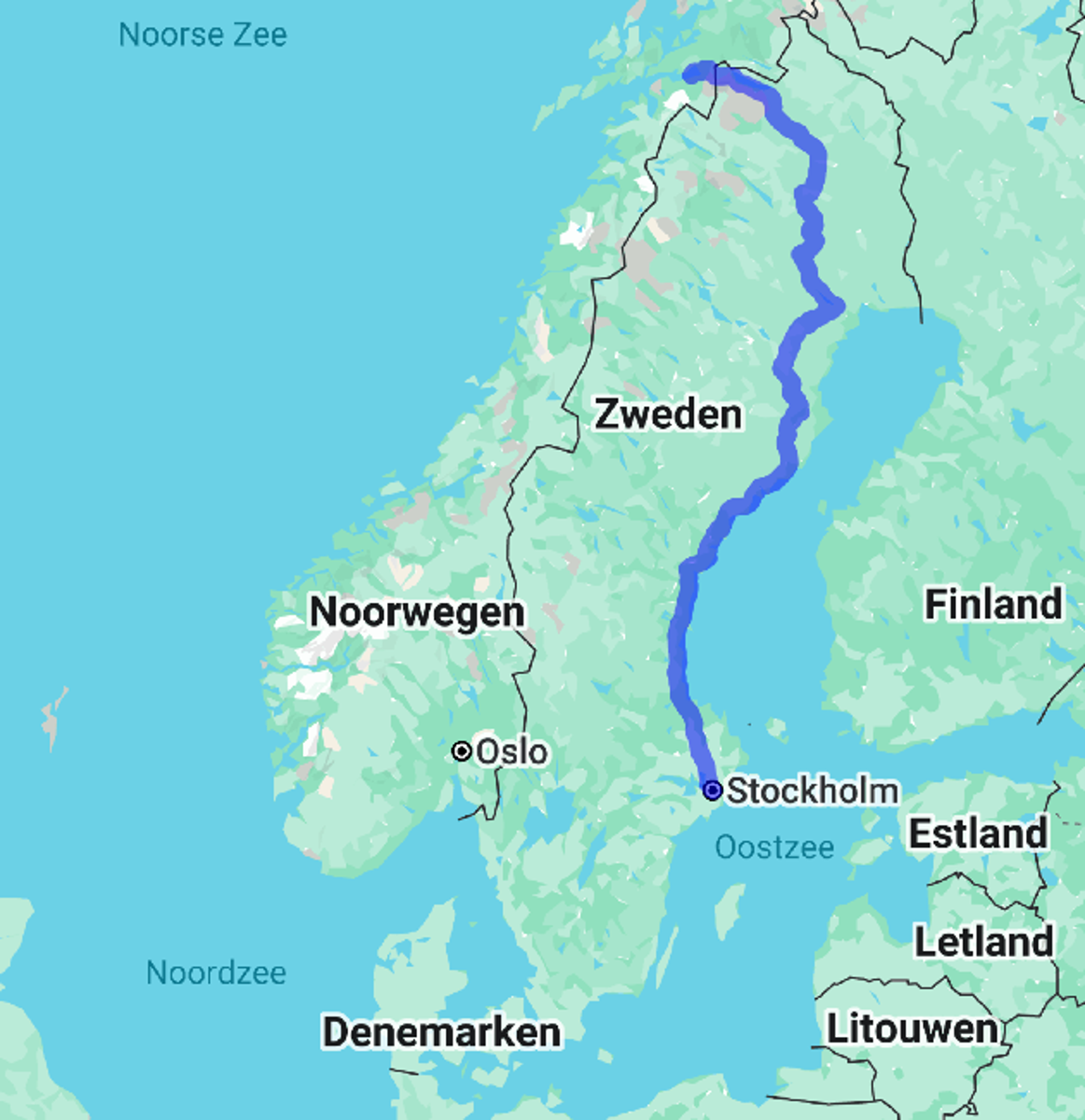 Trein Stockholm-Boden-Narvik